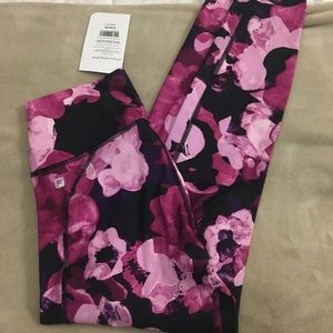 Fabletics Flower Print Yoga Pants NWT
